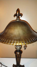 Prescott Bronze Glass Table Lamp with Champagne Accents